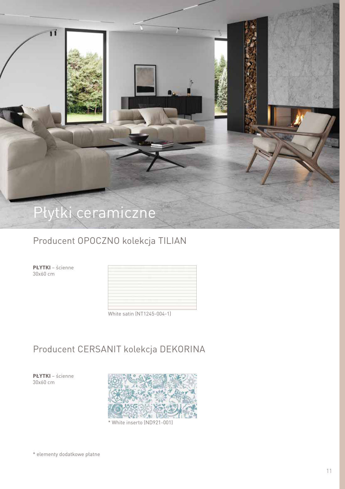 Płytki ceramiczne - CERSANIT DEKORINA