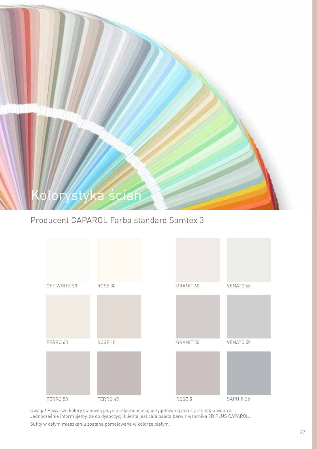 Kolorystyka ścian - CAPAROL Farba standard