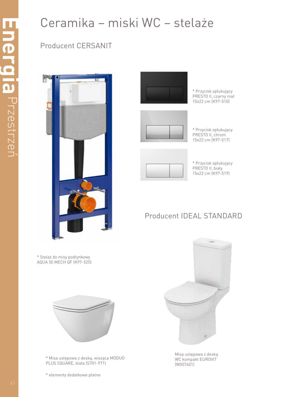 Ceramika - miski WC - stelaże - CERSANIT