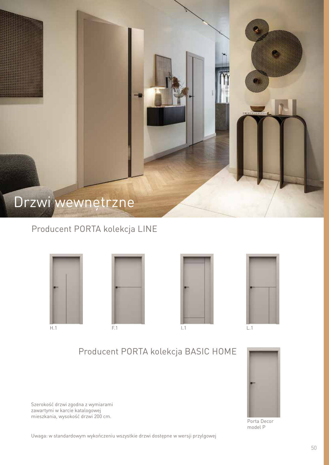 Drzwi wewnętrzne - PORTA LINE