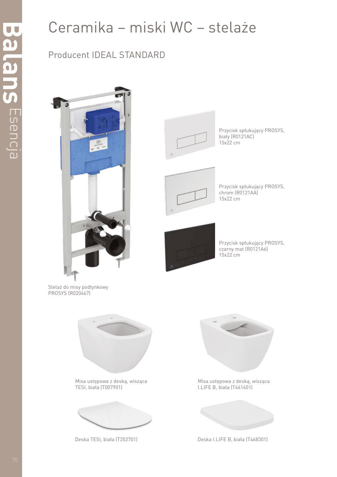 Ceramika - miski WC - stelaże - IDEAL
