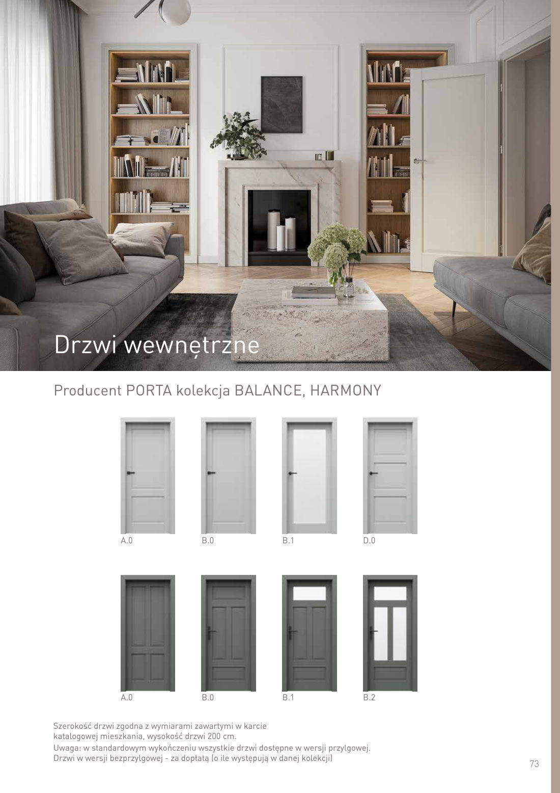 Drzwi wewnętrzne - PORTA BALANCE, HARMONY