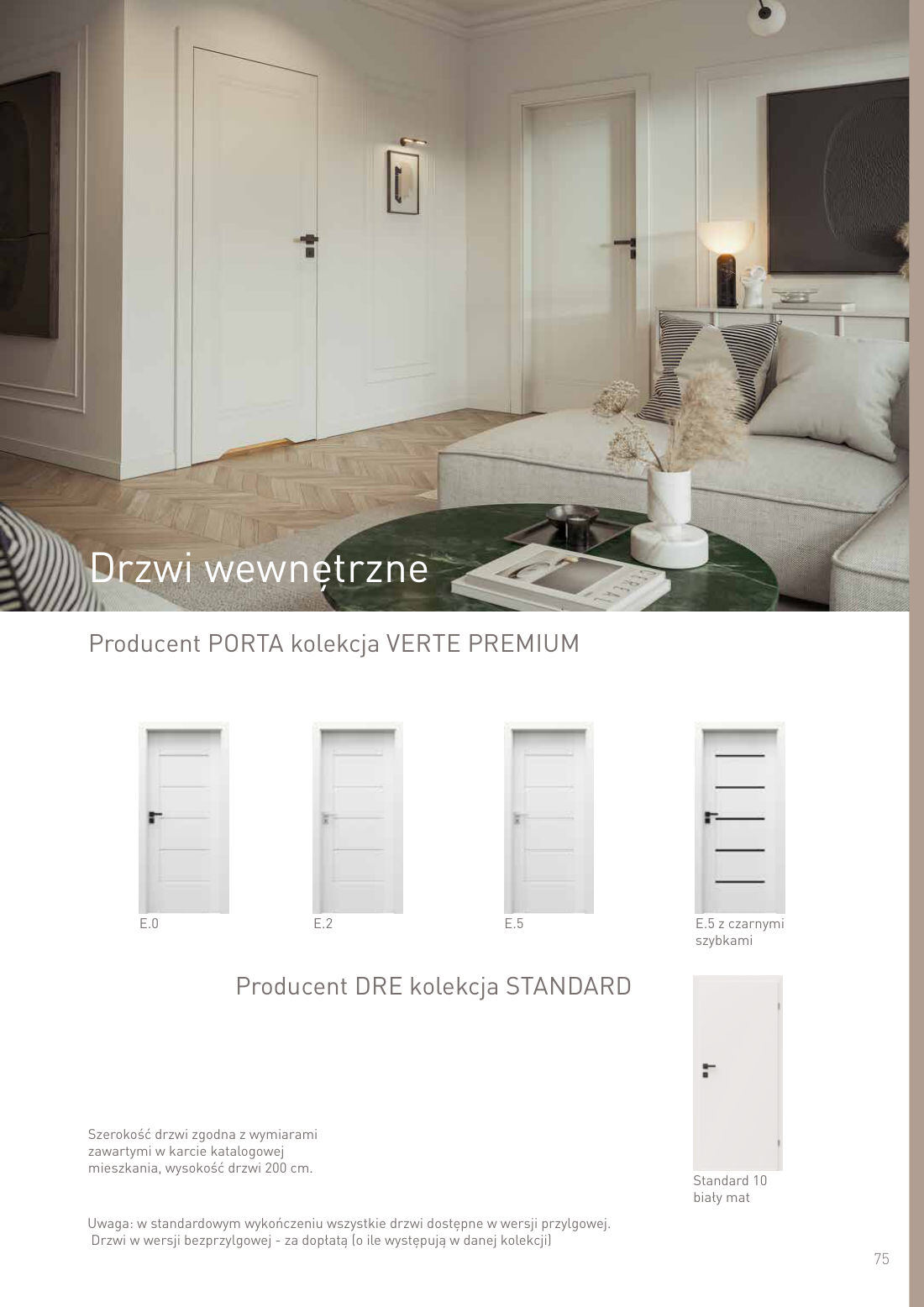 Drzwi wewnętrzne - PORTA VERTE PREMIUM
