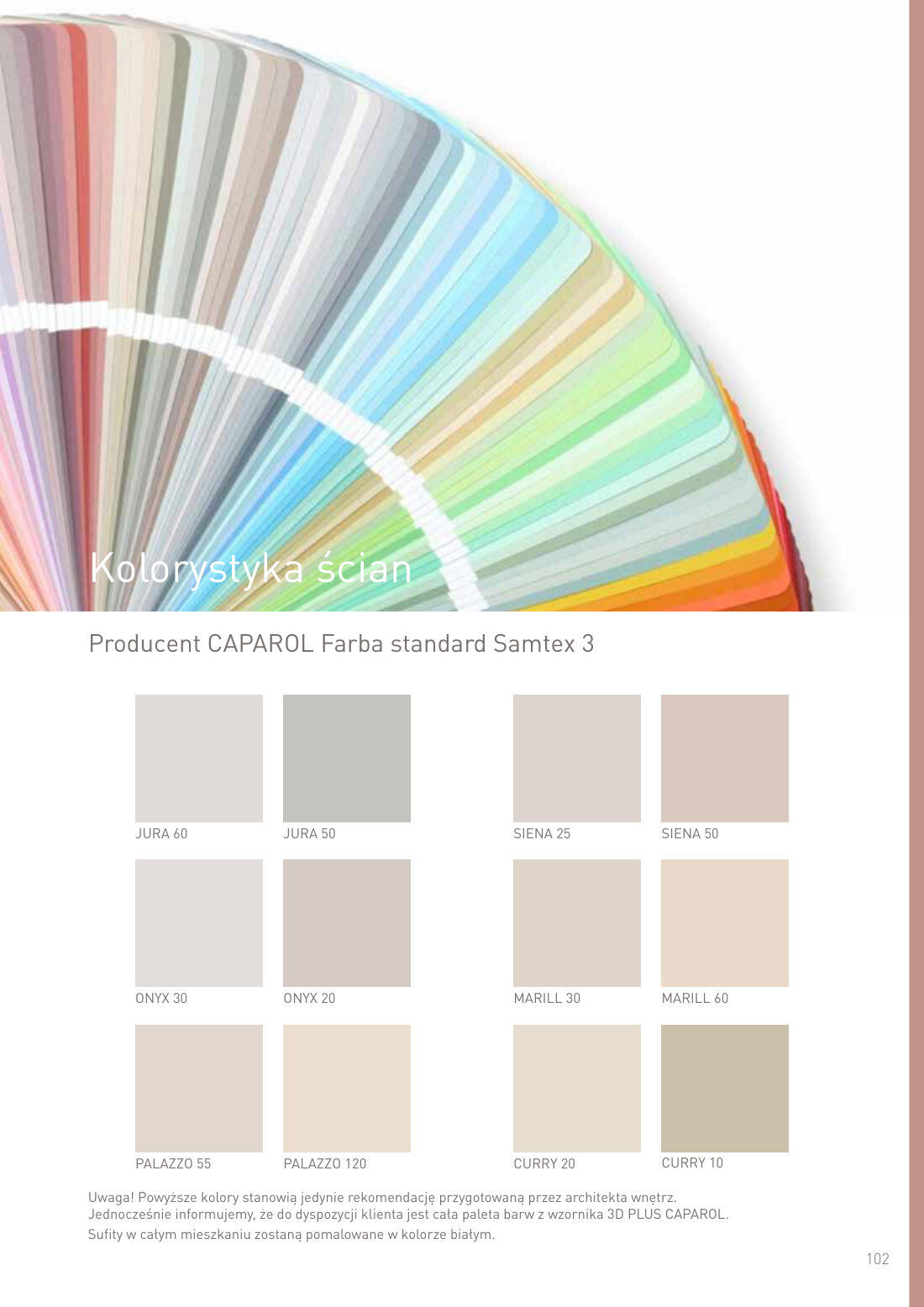 Kolorystyka ścian - CAPAROL Farba standard