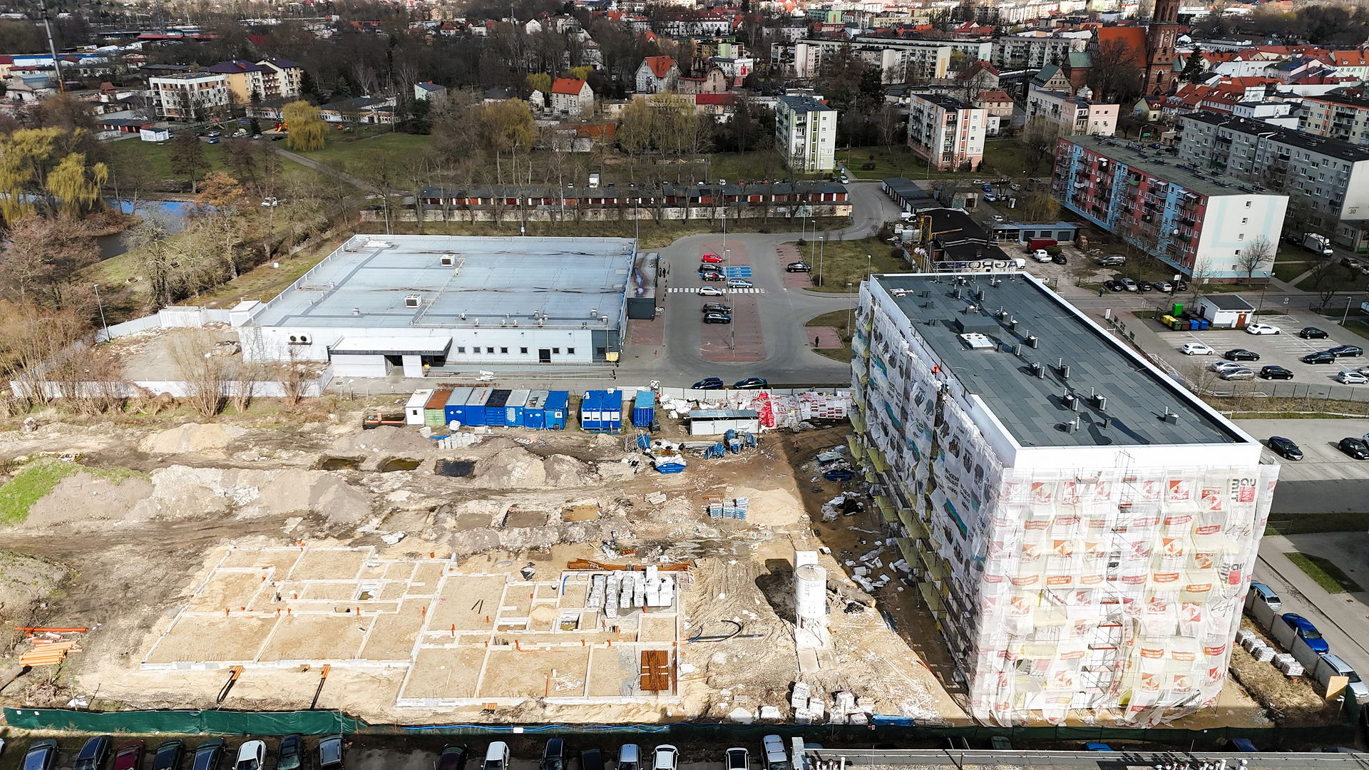 Osiedle Tkacka - widok z drona, 03.2025