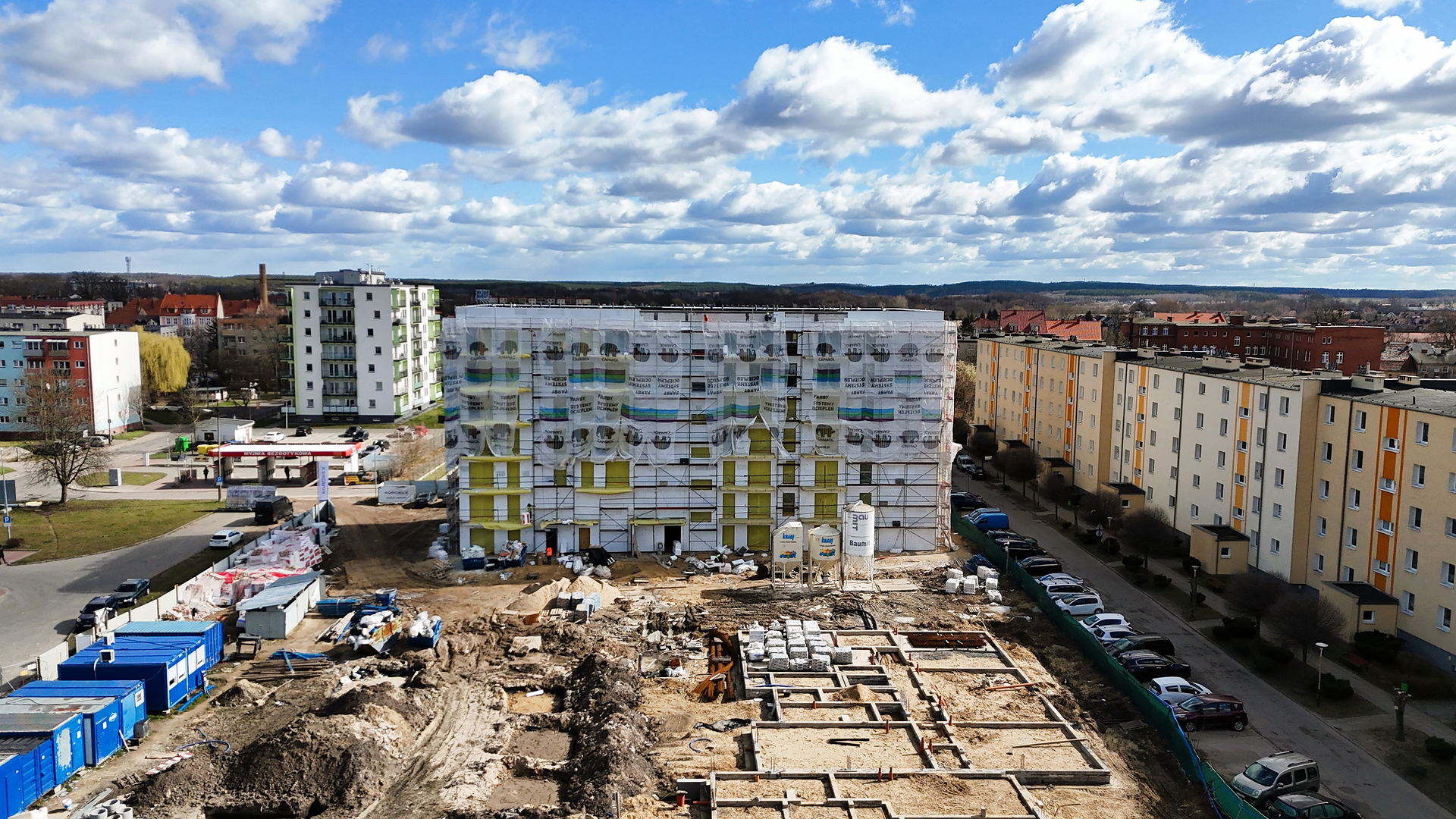 Osiedle Tkacka - widok z drona, 03.2025