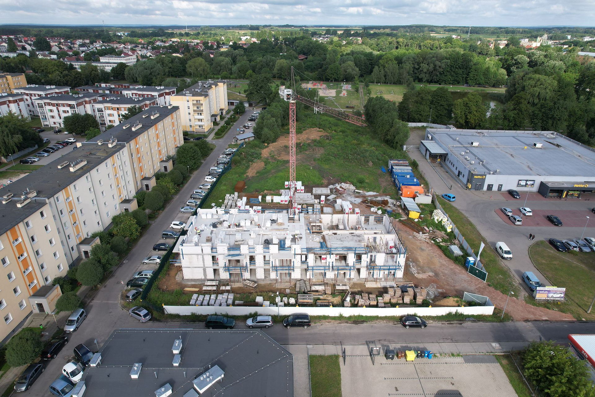 Osiedle Tkacka - widok z drona, 06.2024