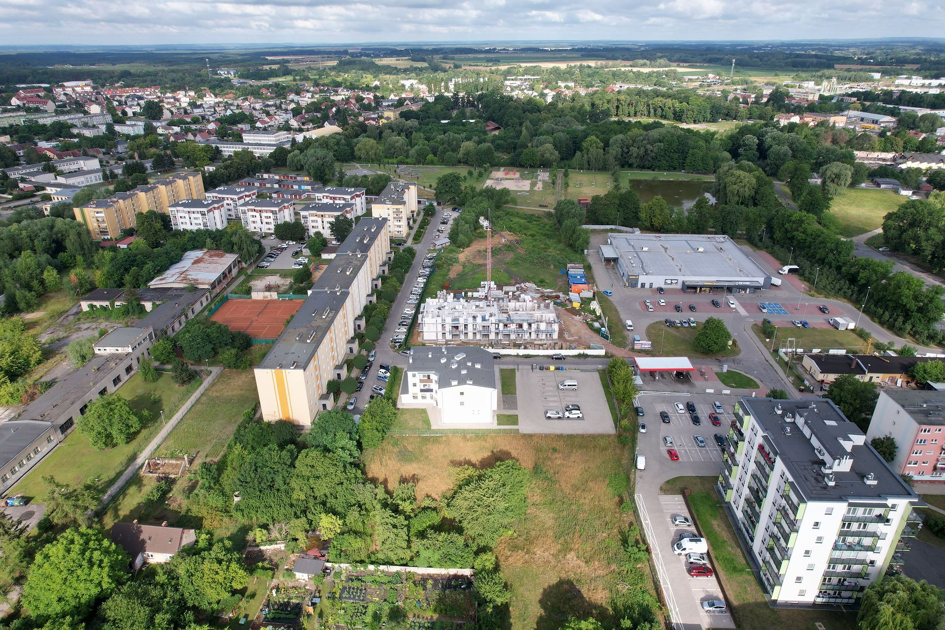 Osiedle Tkacka - widok z drona, 06.2024