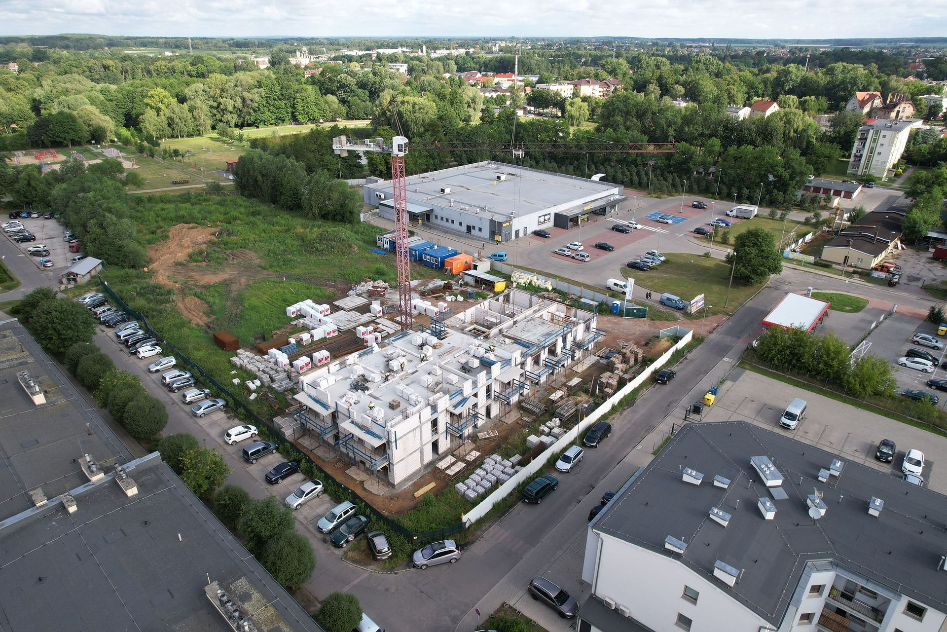 Osiedle Tkacka - widok z drona, 06.2024