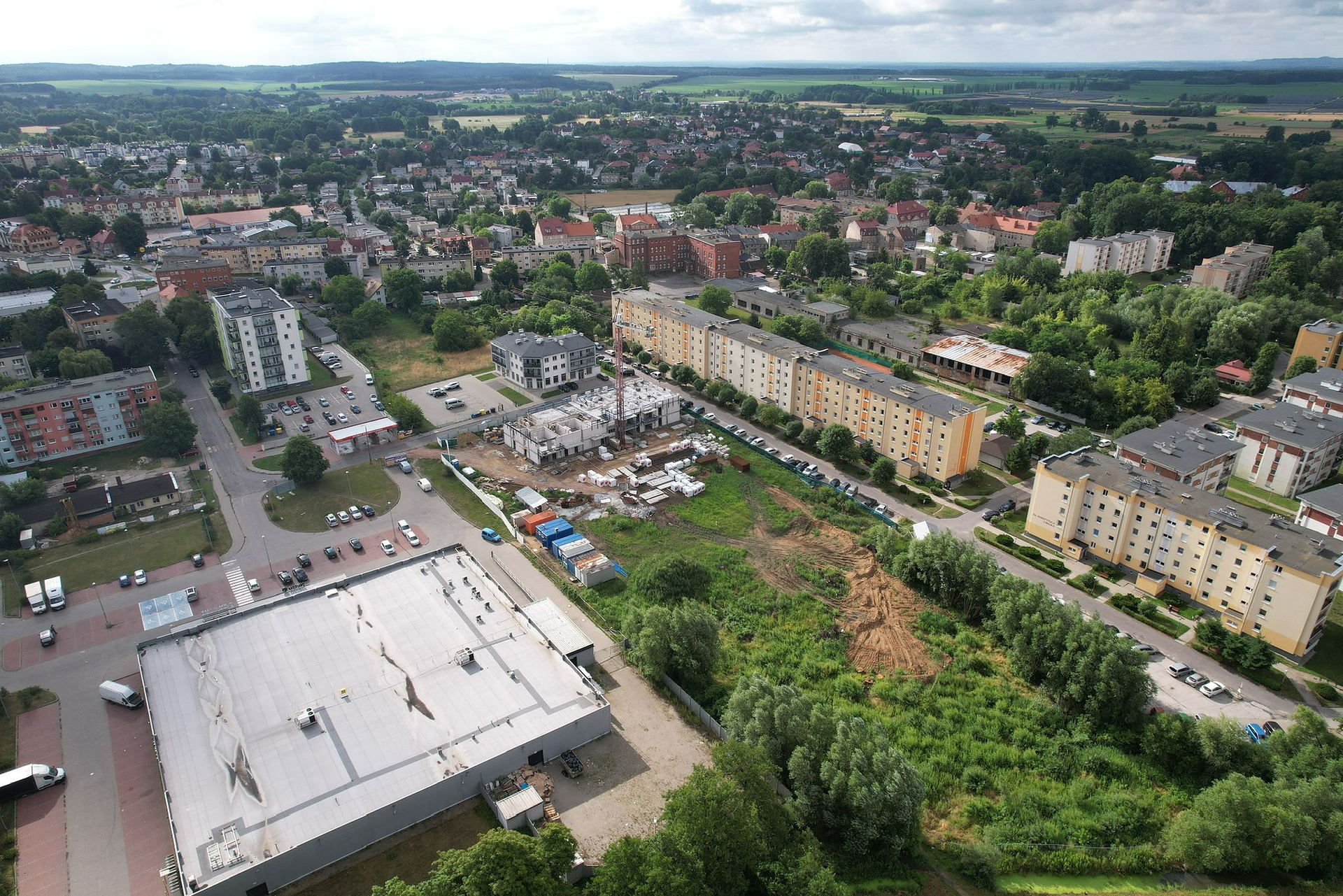 Osiedle Tkacka - widok z drona, 06.2024