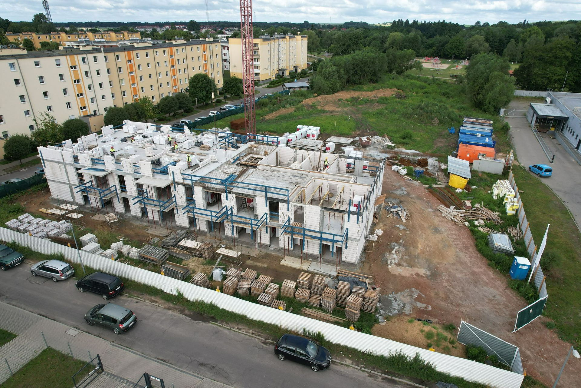 Osiedle Tkacka - widok z drona, 06.2024