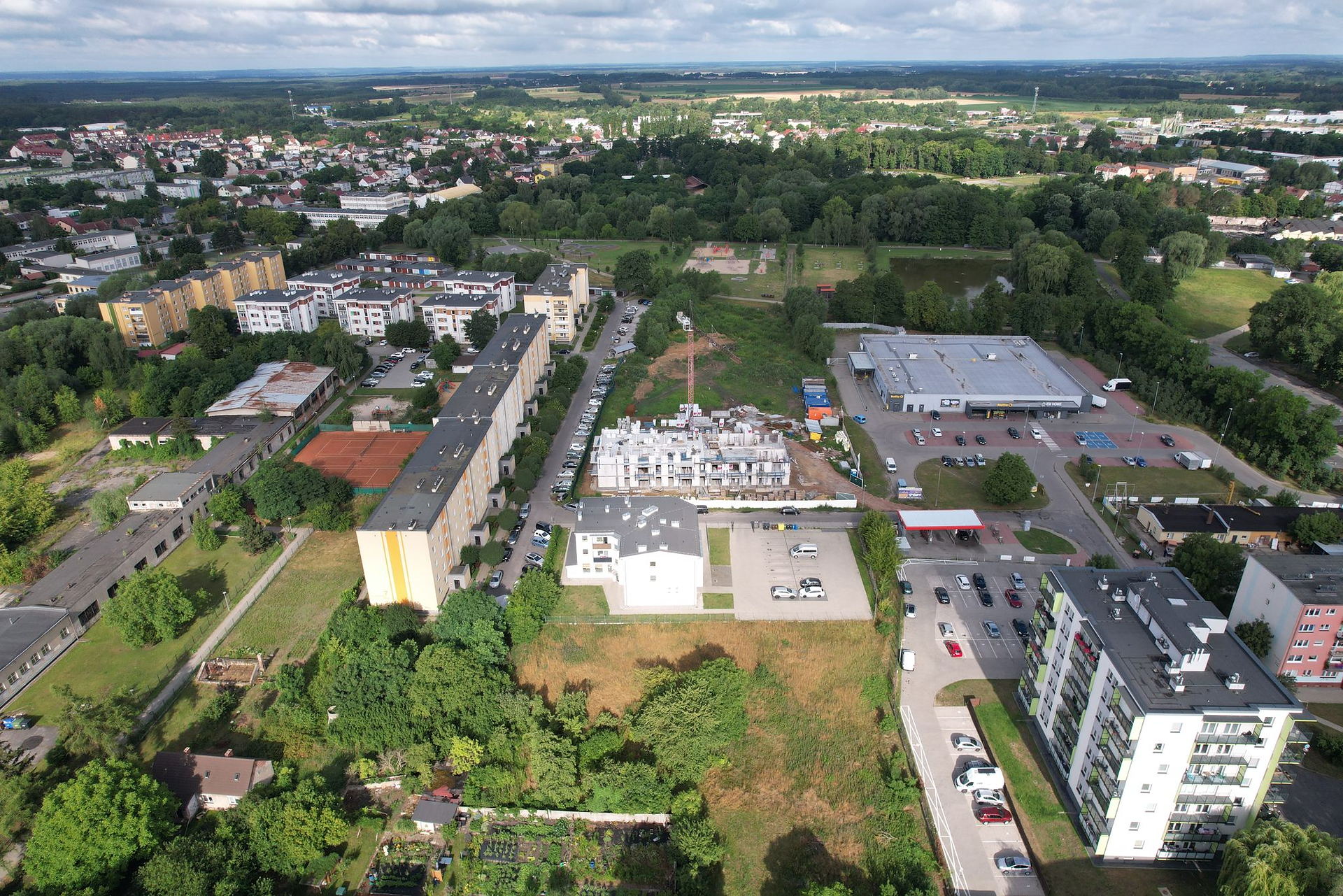 Osiedle Tkacka - widok z drona, 06.2024