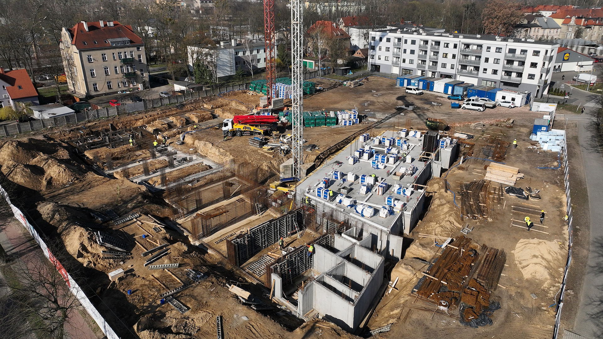 Ulica Staszica - budowa, 04.2022