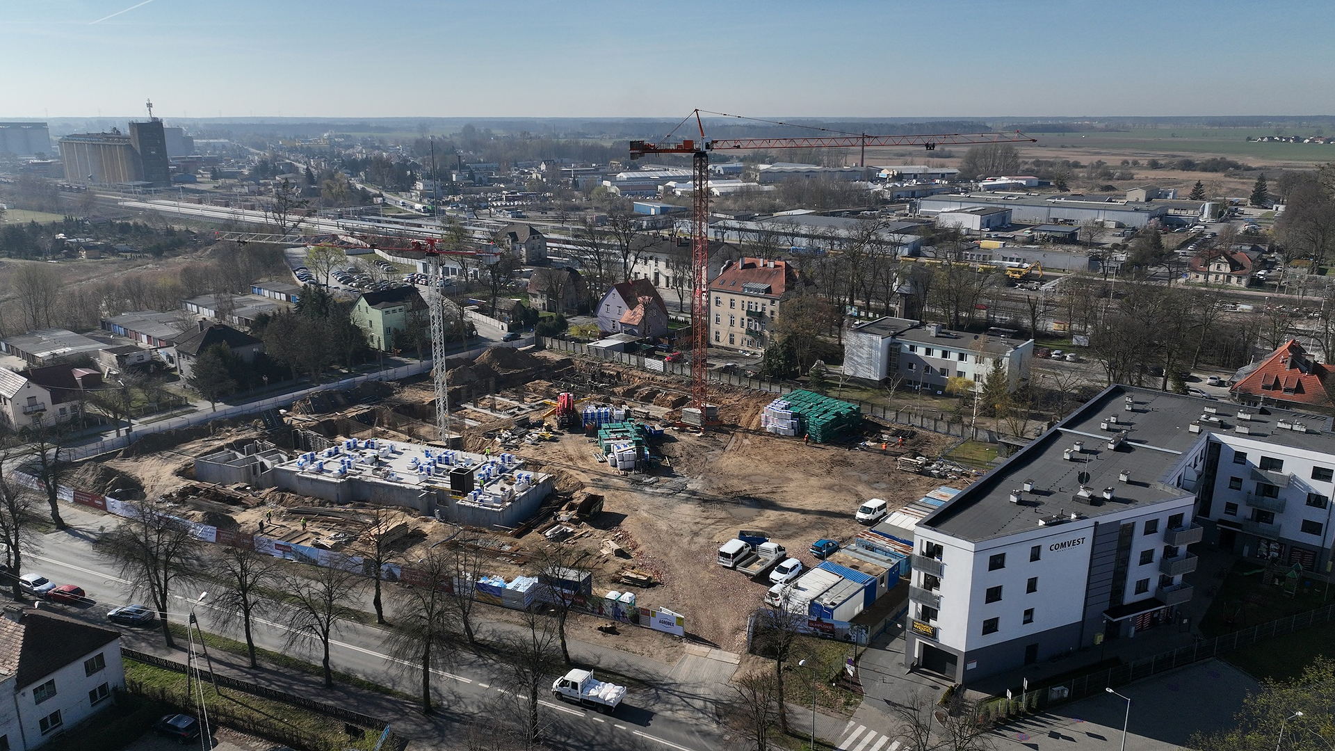Ulica Staszica - budowa, 04.2022