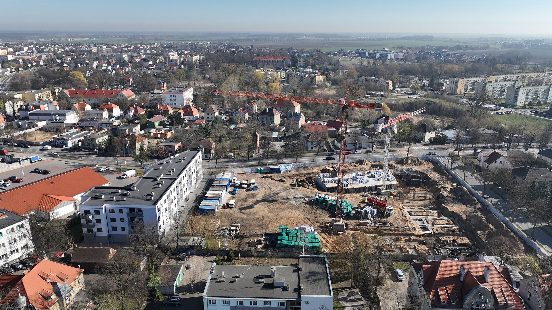 Ulica Staszica - budowa, 04.2022