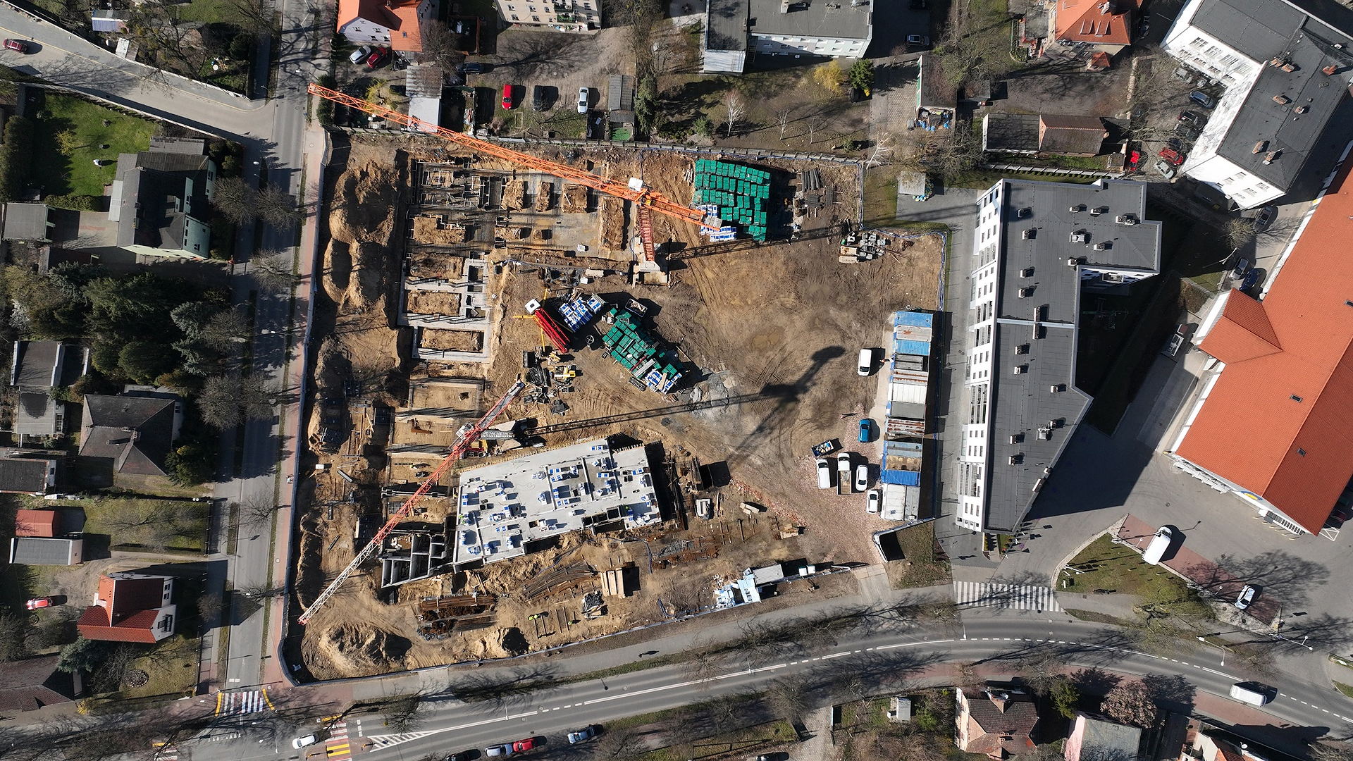 Ulica Staszica - budowa, 04.2022
